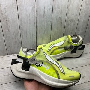 Li-Ning Windranger Neon Yellow Size 8‎ Used ARHQ151-3K Shoe Sneakers Rare
